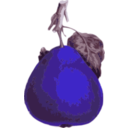 download Pear clipart image with 180 hue color