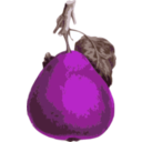 download Pear clipart image with 225 hue color