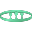 download Simple Crown With Three Risers clipart image with 90 hue color