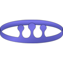 download Simple Crown With Three Risers clipart image with 180 hue color
