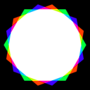 download Octadecagon Rgb Mix clipart image with 135 hue color