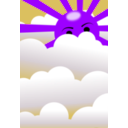 download Clouds With Hidden Sun clipart image with 225 hue color