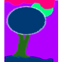 download Tree And Clouds clipart image with 90 hue color
