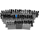download Crowd clipart image with 90 hue color