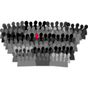 download Crowd clipart image with 225 hue color