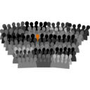 download Crowd clipart image with 270 hue color