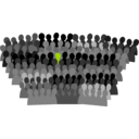 download Crowd clipart image with 315 hue color