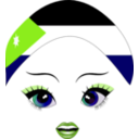 download Pretty Jordan Girl Smiley Emoticon clipart image with 90 hue color