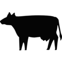 download Cow Silhouette clipart image with 45 hue color