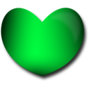 download Glossy Heart clipart image with 135 hue color