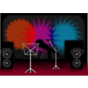 download Stage clipart image with 315 hue color