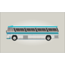 download 1960s Gm Pd 4106 Bus clipart image with 180 hue color