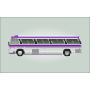 download 1960s Gm Pd 4106 Bus clipart image with 270 hue color