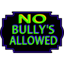 download No Bullys Allowed clipart image with 45 hue color