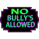 download No Bullys Allowed clipart image with 90 hue color