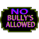 download No Bullys Allowed clipart image with 225 hue color
