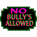 download No Bullys Allowed clipart image with 270 hue color