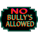 download No Bullys Allowed clipart image with 315 hue color
