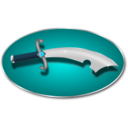 download Scimitar With Background clipart image with 180 hue color