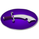 download Scimitar With Background clipart image with 270 hue color