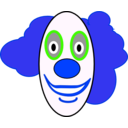 download Creepy Clown Face clipart image with 225 hue color