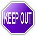 download Keep Out clipart image with 270 hue color