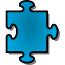 download Blue Jigsaw Piece 05 clipart image with 315 hue color