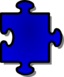 Blue Jigsaw Piece 05
