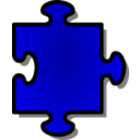 Blue Jigsaw Piece 05