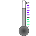 download Thermometer clipart image with 270 hue color