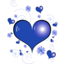 download Red Heart clipart image with 225 hue color