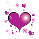download Red Heart clipart image with 315 hue color