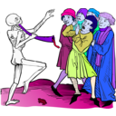 download Dance Macabre 4 clipart image with 225 hue color