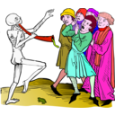 download Dance Macabre 4 clipart image with 315 hue color