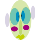 download Face With Eyes Ears clipart image with 315 hue color