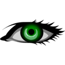 download Green Eye clipart image with 0 hue color