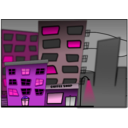download Street clipart image with 270 hue color