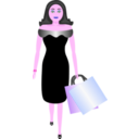 download Glamour Girl Shopping clipart image with 270 hue color