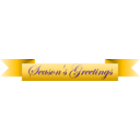 download Seasons Greetings Ribbon clipart image with 45 hue color