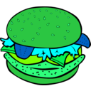 download Fast Food Lunch Dinner Chicken Burger clipart image with 90 hue color