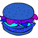 download Fast Food Lunch Dinner Chicken Burger clipart image with 180 hue color