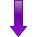 download Arrow Down Purple clipart image with 315 hue color