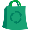 download Green Shopping Bag clipart image with 45 hue color