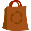 download Green Shopping Bag clipart image with 270 hue color