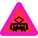 download Tram Roadsign clipart image with 315 hue color