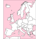 download Europe Outline clipart image with 135 hue color