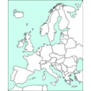 download Europe Outline clipart image with 315 hue color