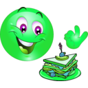 download Delicious Smiley Emoticon clipart image with 90 hue color