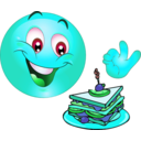 download Delicious Smiley Emoticon clipart image with 135 hue color