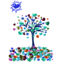 download Red Heart clipart image with 180 hue color